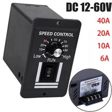 DC 12V-48V 6A/10A/20A/40A PWM Brush Motor Speed Controller Reversible Switch