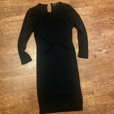 Karen Millen Black Pretty Stretchy Dress M Cut Out Detail