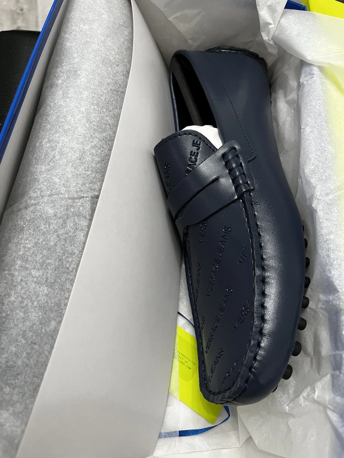 Mocassini Versace Jeans Linea Fondo Drivers Dis.4 Blu Taglia EU 40 UK 6