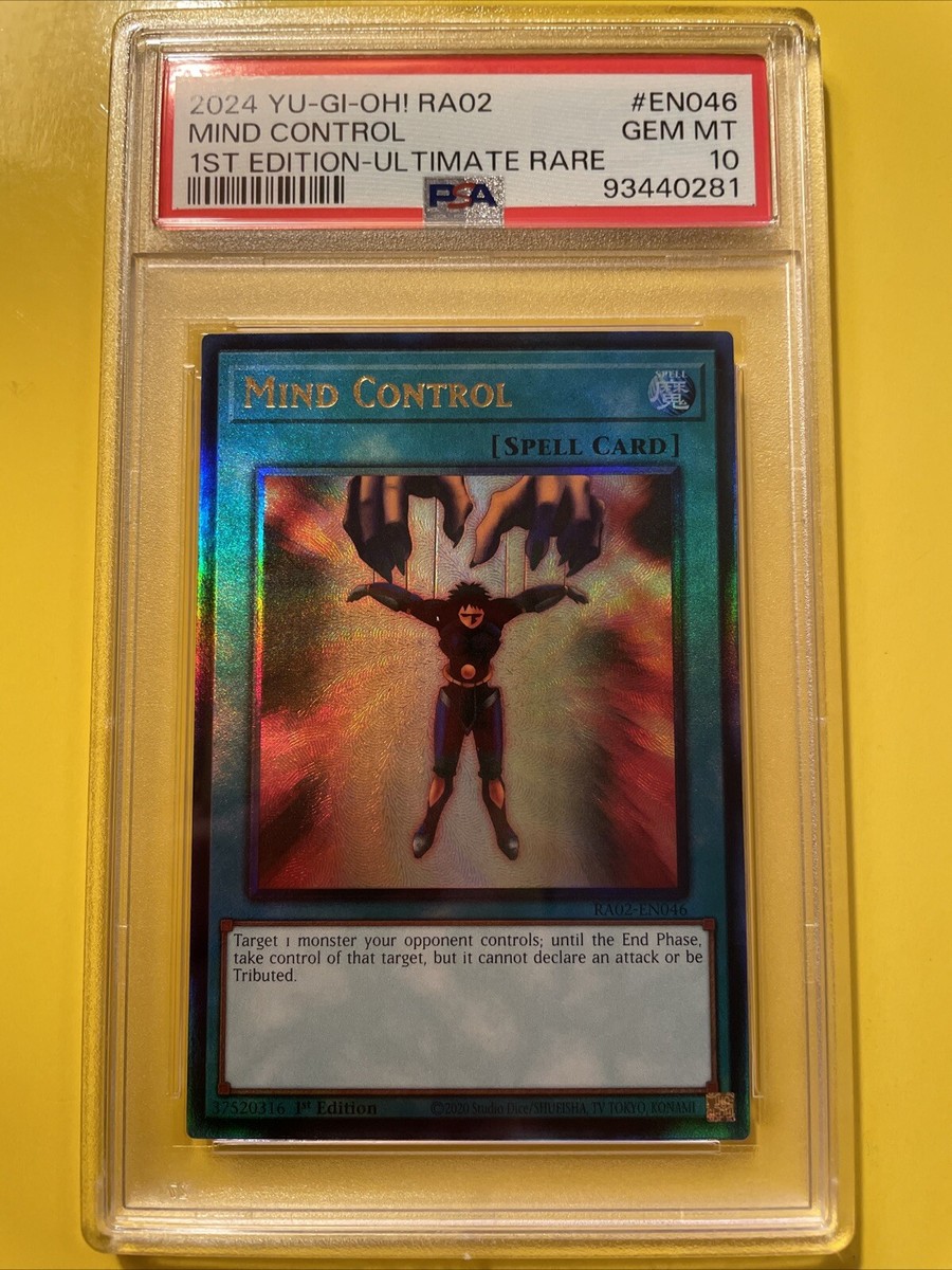 YuGiOh MIND CONTROL #RA02-EN046 🔥PSA 10 GEM MT🔥1st EDITION-2024