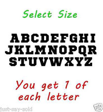 Sport Helmet Alphabet Vinyl Decals Set Of 26 Stickers Abcs Select Color Size Sport Helmet Alphabet Vinyl Decals Set Of 26 Stickers Abcs Select Color Size