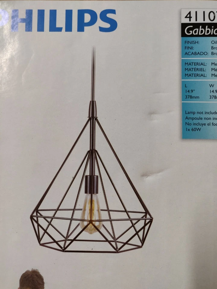 Philips Gabbia 4110702U9 Lámpara Colgante Bronce Engrasado Foto 4 de 4