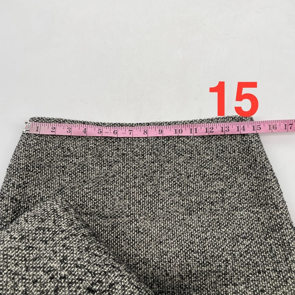 Saia lápis Barneys New York Taste Luxury Humor feminina 8 tweed lã sal/pimenta - Imagem 4 de 4