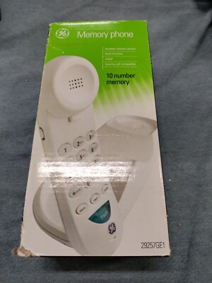 GE Slimline 29257GE1 Single Line Corded Phone Easy Dial Buttons New
