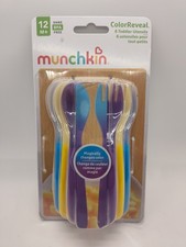 Munchkin ColorReveal Color Changing Toddler Forks Spoons, 6 Pack