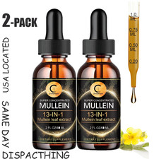 2Pack Mullein Drops for Lungs   Lung Detox for Respiratory Health Lung Cleanse