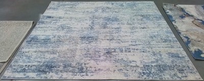 IVORY BLUE 9'-0'' x 9'-0'' Broken Thread Rug, Reduced Price 1172777261 ALA700A-9SQ