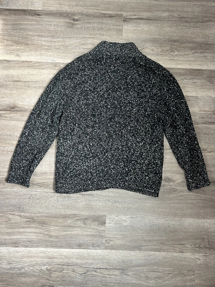 Cárdigan Zylos By George Machado Vintage Para Mujer Blanco y Negro Talla Mediana Foto 2 de 4