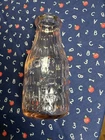 Vintage Liberty Milk Co. Buffalo NY Pint Glass Milk Bottle Pink Glass