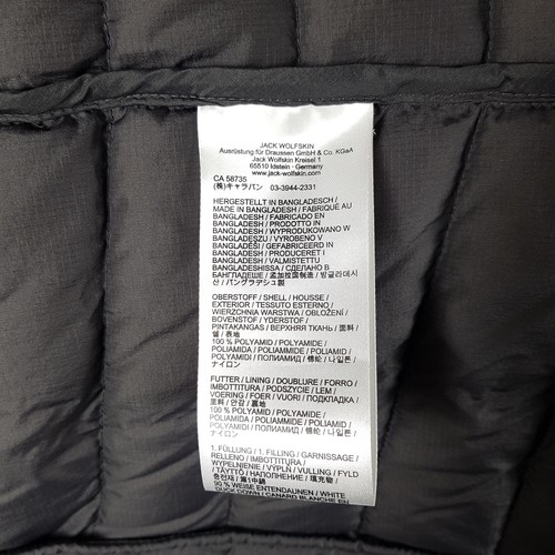 Piumino Jack Wolfskin uomo M grigio nero Stormlock 700 trapuntato giacca - Foto 11 di 11