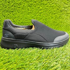 Skechers Go Walk 4 Incredible Mens Size 7.5 Black Athletic Walking Slip On Shoes
