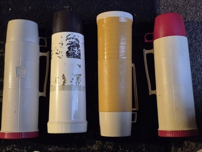 4 Vintage Thermos Two 84A73, And Two 2402 Plus 3 Random thermos cups