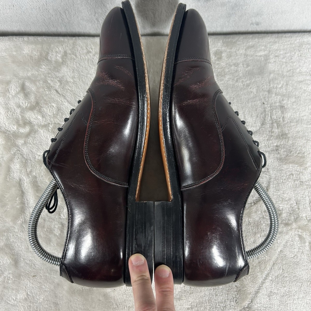 Johnston & Murphy Shoes Mens Size 8.5 D Brown Leather Cap 