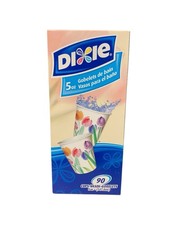 NEW Dixie Cups Disposable 3 Oz Bath Cups Rosy Watercolors 90 CT Unopened Box