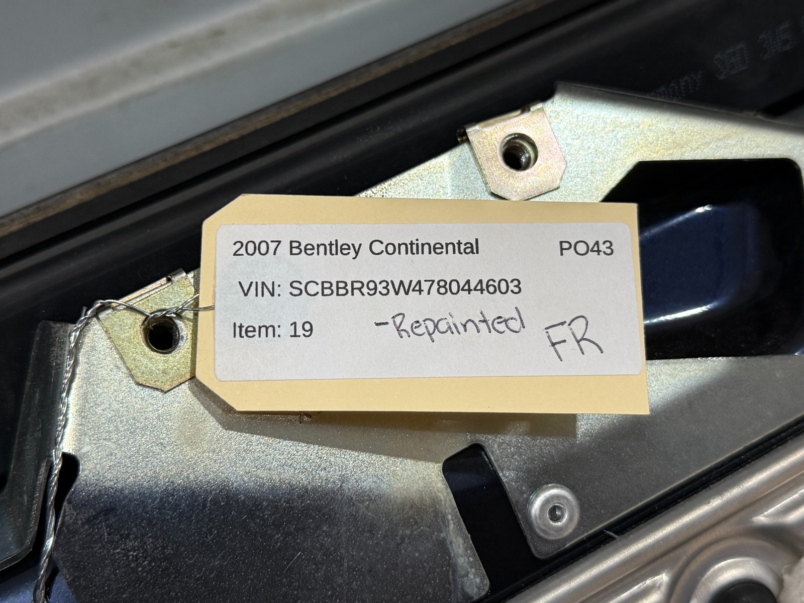 06-12 Bentley Continental Flying Spur Front Right Pass Exterior Door Shell PO43