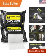 60 Count Shoe Wipes - Natural & Chemical-Free Sneakers Cleaning Solution