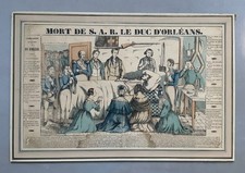 Morte del Duca d'Orléans, stampa, illustrazione, fabbrica di Pellerin, Epinal