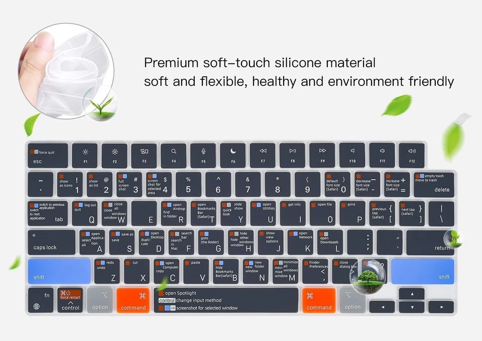 Cubierta de teclado de acceso directo Macbook para Macbook Pro 14" 16" M4/M3/M2/M1 A3112 A3185 Foto 4 de 4