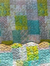 Queen patchwork quilt coverlet Cottagecore