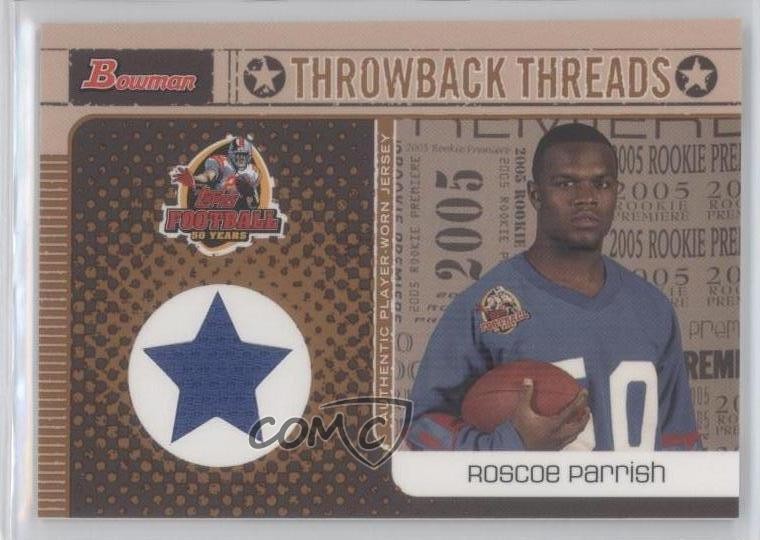 Roscoe Parrish #BRT-RP 2005 Bowman Football Throwback Threads