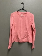 Layer 8 Womens S Quick Dry Coral Athletic Long Sleeve Thumbholes 