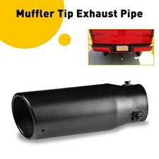 Car exhaust tip 2.5'' inlet Coated Black Stainless Steel Muffler Pipe Bolt on US