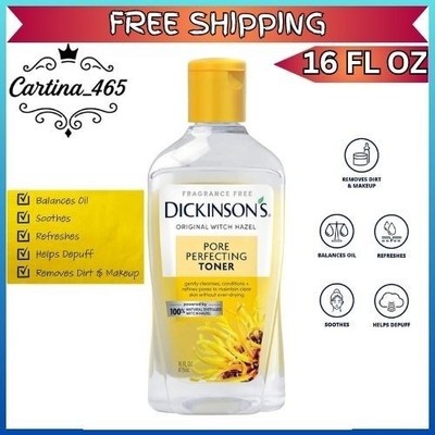 Dickinson's Original Witch Hazel Pore Perfecting Toner, 100% Natural, 16 Ounce
