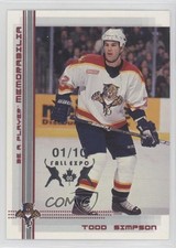 2000 ITG Be A Player Memorabilia Ruby Fall Expo 00 1/10 Todd Simpson #375 0nr3
