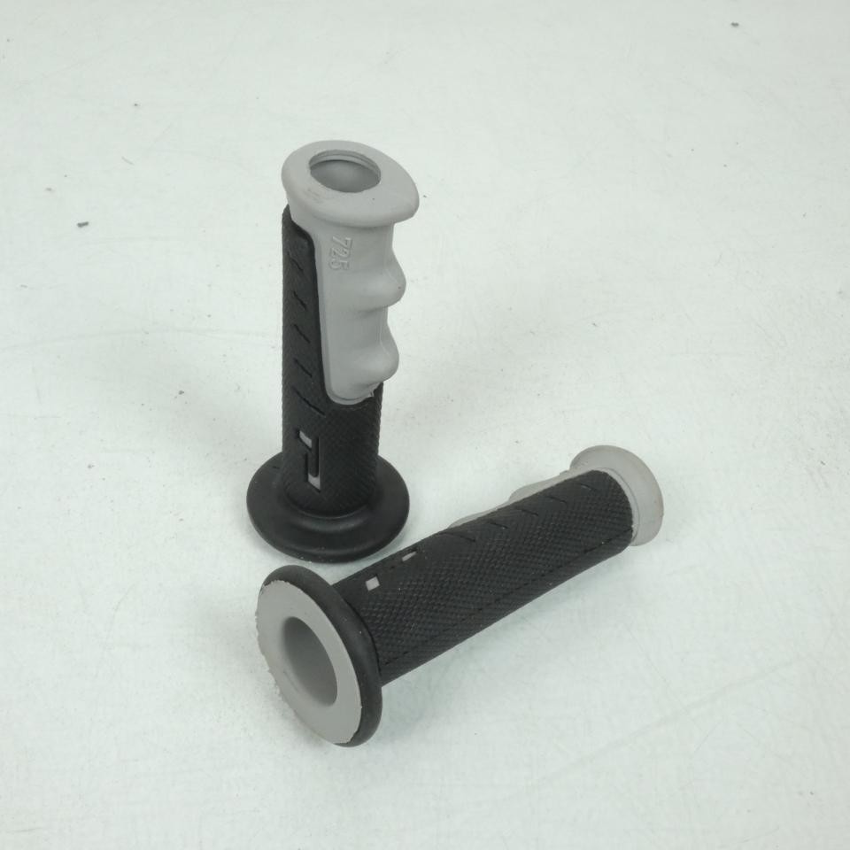 Poignées moto bicolores noir et gris Sifam POI4001G de diamètre 20mm et 24mm