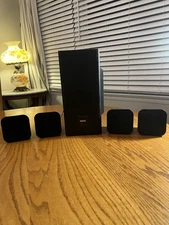 RCA 5.1 Surround Sound Speakers – 4 Satellites (6 Ω) + Subwoofer (3 Ω) – Tested