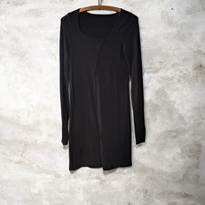 NFP Dress Womens Medium Black Long Sleeve Bodycon Mini Scoop Neck Stretch