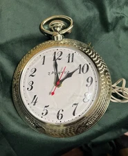 Spartus clock backwards vintage works no chain