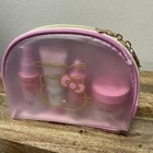 THE CRÈME SHOP X HELLO KITTY SKINCARE ESSENTIALS 4PC TRAVEL BAG SET