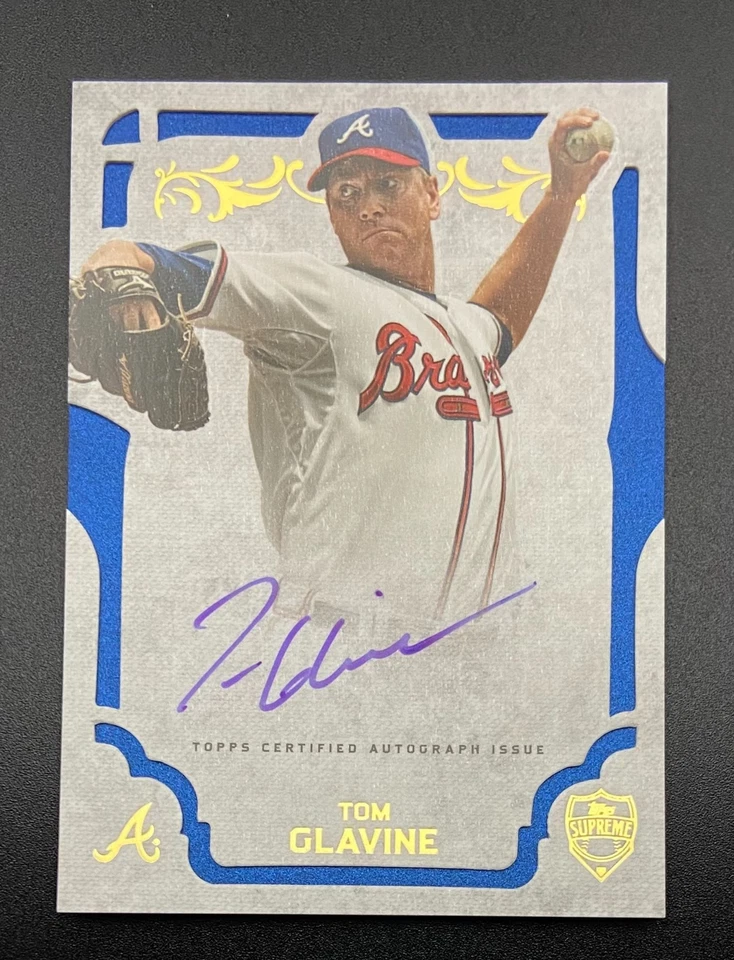 Tom Glavine - Topps Supreme 2015 automático/autógrafo #SA-TG Braves Salón de la fama Foto 3 de 4
