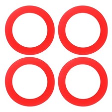 4 Pcs Flush Valve Seal 2.17" ID. x 3.15" OD. Silicone Toilet Gasket, Red
