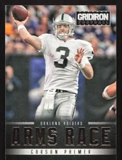 2012 Panini Gridiron Carson Palmer Arms Race Gold #/100 #13 Card