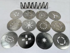 12 Cuisinart Cookie Press Disc Tip Set CCP-10 Replacement Cookie Discs & 8 Tips