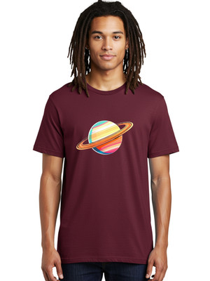 Saturn Mens Graphic Tee, 100% Cotton, Casual Summer Wear