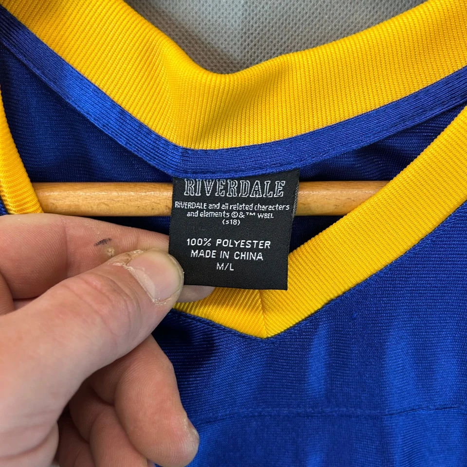Riverdale High Football Youth Jersey #9 Blue Yellow Size M/L Polyester - Image 3 of 4