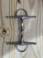 Stainless Steel Jointed Slow Twist Full Cheek Snaffle Horse Bit 5  