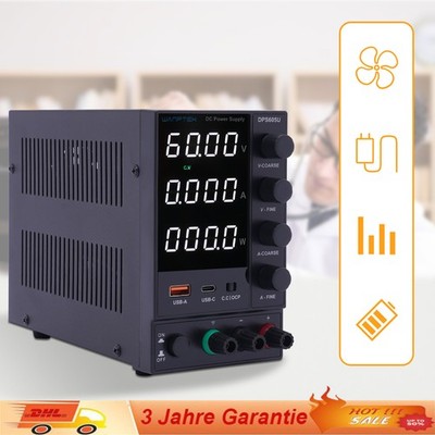 0-60V 0-5A DC Labornetzteil DPS605U Regelbares Netzteil Anschluß Power Supply