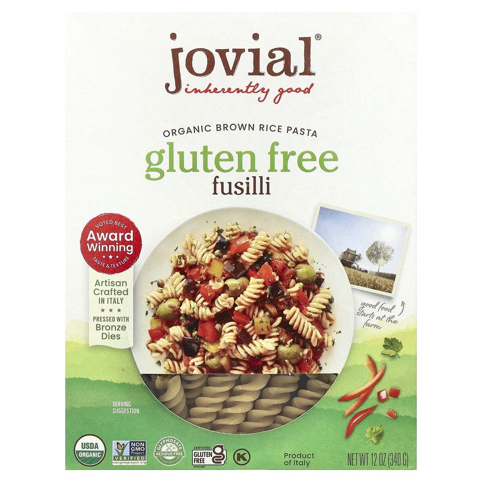 Organic Brown Rice Pasta, Fusilli, 12 oz (340 g)