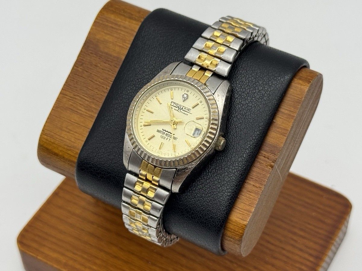 Vintage Prestige by Waltham Gold Tone Ladies Quartz Watch 