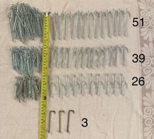 Lot 119 Mixed Vintage Slip On Steel Drapery Curtain Hooks Drop Pinch Pleat Drape