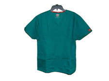 Dickies Scrub Top Medium Teal Blue V Neck Medical Uniform NWT