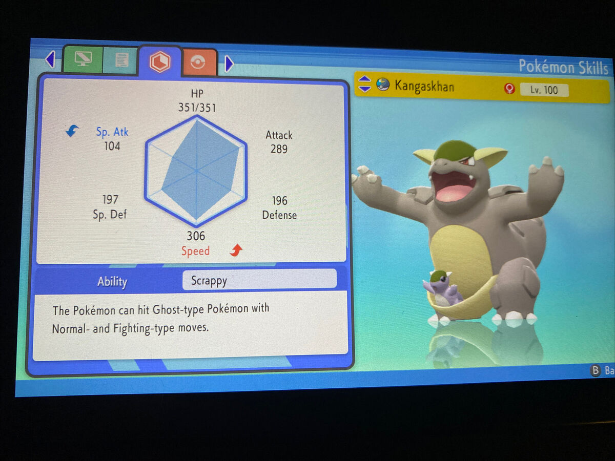 6IV Shiny Kangaskhan Pokemon Brilliant Diamond and Shining Pearl