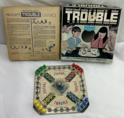 1965 Trouble Game by Kohner Complete in Good Condition FREE SHIPPING