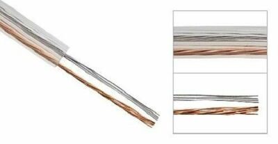 SPW-24100CL - Car Home Audio SPEAKER WIRE- 24 GAUGE -100 FEET-2 CONDUCTOR CLEAR