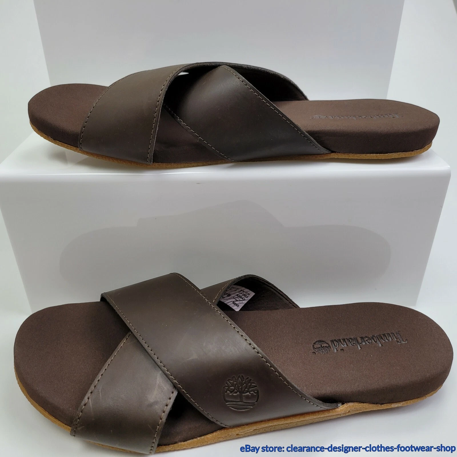 Sandali Timberland Premium cinturino a croce da uomo memory foam marrone scuro