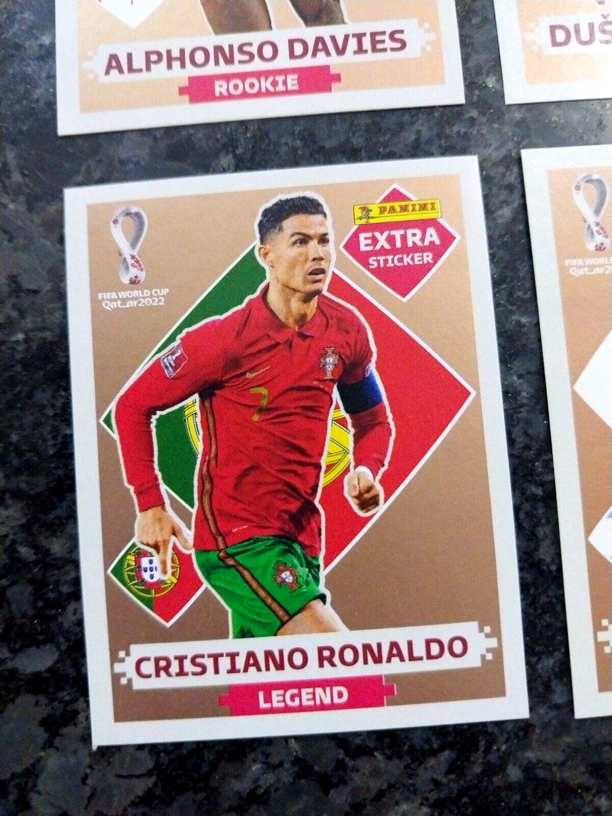 4x messi mbappe ronaldo neymar Extra sticker Bronze w cup 2022 panini